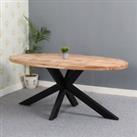 Bratton Mango Wooden 6 8 Seater Oval Dining Table