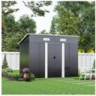 Compact Metal Storage Tool Shed for Garden Patio