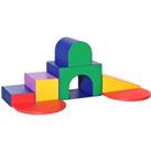 Seven-Piece Soft Playset Kids Stair and Ramp Colourful Play Area