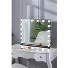 3 Colors Smart Touch Control Large Hollywood Makeup Mirror, 62*52cm