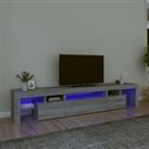 TV Cabinet with LED Lights Grey Sonoma 215x36.5x40 cm