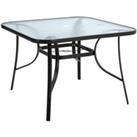 Outdoor Tempered Glass Garden Dining Table