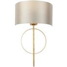 Trento Wall Lamp Antique Gold Leaf & Mink Satin Fabric