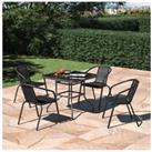 4-Seater Outdoor Garden Dining Table and Chair Set