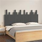 Wall Headboard Grey 166x3x80 cm Solid Wood Pine