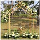 Gold Metal Wedding Arch Backdrop Stand