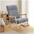 Modern Style Upholstered Tufting Rocking Chair