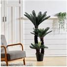 125cm Artificial Triple Cycas Decorative Plant Without Plant Pot
