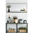 'Manom' Large Modern Full Length Wall Mirror With Grey Frame - Entryway & Bathroom Rectangular V
