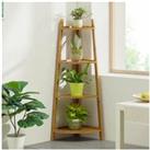 4-Tier Modern Corner Ladder Shelf for Plant Display