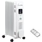 Oil Filled Radiator, 7 Fin Portable Heater with Timer Remote Control