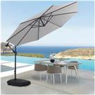 3M Outdoor Large Cantilever Patio Parasol with Fillable Base on Wheels