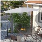 Outdoor 32 LED Lighted Patio Umbrella with Crank Lift System with Base