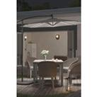 3m Cantilever Garden Parasol with LED Light?Base is not included?