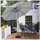 3M Large Rotating Patio Parasol for Outdoor Sunshade and Rain with Plastic Fillable Base