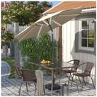 Large Solar Powered LED Patio Umbrella for Outdoor Garden Patio with Base