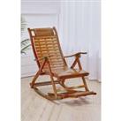 Bamboo Rocking Chair Foldable Recliner