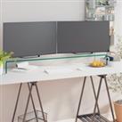 TV Stand/Monitor Riser Glass Clear 110x30x13 cm