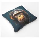 Splashart Realistic Monkey Face Floor Cushion