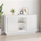 Sideboard High Gloss White 102x35x60 cm Engineered Wood
