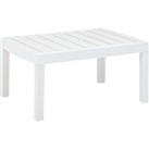 Garden Table White 78x55x38 cm Plastic