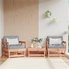 Garden Chairs with Cushions 2 pcs Solid Wood Douglas