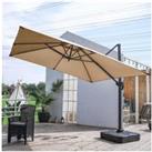 Large Square Canopy Rotating Outdoor Cantilever Parasol with Plastic Base