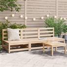 Garden Sofas Armless 3 pcs 70x70x67 cm Solid Wood Pine