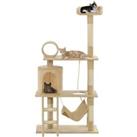 Cat Tree with Sisal Scratching Posts 140 cm Beige