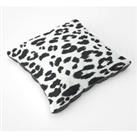 Black Leopard Print Floor Cushion