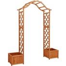 Garden Pergola with Planter Solid Firwood