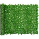 Balcony Screen with Green Leaves 500x150 cm