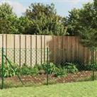 Chain Link Fence with Flange Green 0.8x10 m