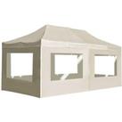 Professional Folding Party Tent with Walls Aluminium 6x3 m Cream