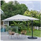 Large Square Canopy Rotating Outdoor Cantilever Parasol with Fillable Base