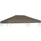 Gazebo Top Cover 310 g/m 3x3 m Taupe