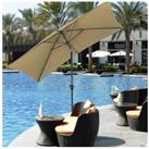 Waterproof Rectangular Parasol for Outdoor with Decorative Base