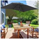 Waterproof Rectangular Parasol for Outdoor with Cross Base
