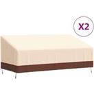 3-Seater Bench Covers 2 pcs 198x97x48/74 cm 600D Oxford Fabric