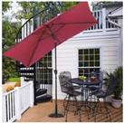 Waterproof Rectangular Parasol for Outdoor with Round Base