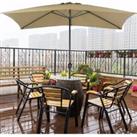 Waterproof Rectangular Parasol for Outdoor with Cross Base