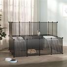 Small Animal Cage Black 143x107x93 cm PP and Steel