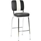 Depone 50'S Tall Breakfast Bar Stool Chair Chrome Frame American Diner Style