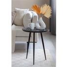 'Robin' Tri Pin Solid Mango Wood Side Table with Black Legs End Table