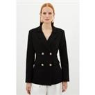 Petite Compact Essential Tailored Double Breasted Blazer