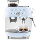 Espresso Coffee Machine with Grinder in Pastel Blue