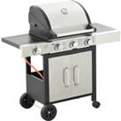 Deluxe Gas Barbecue Grill 3+1 Burner Garden BBQ Large Cooking Area Side Burner