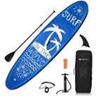 297CM/9.7FT ISUP Inflatable Stand Up Surfing Board Soft Surf Paddle Board W/Pump
