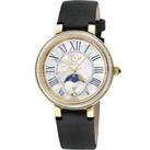 Genoa SS IPYG Case, White MOP Dial, Authentic Handmade Black Nero Suede Leather Watch