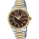 Guggenheim Automatic 316L Stainless Steel Brown Dial, 316L Stainless Steel IP gold Satin and Polishe